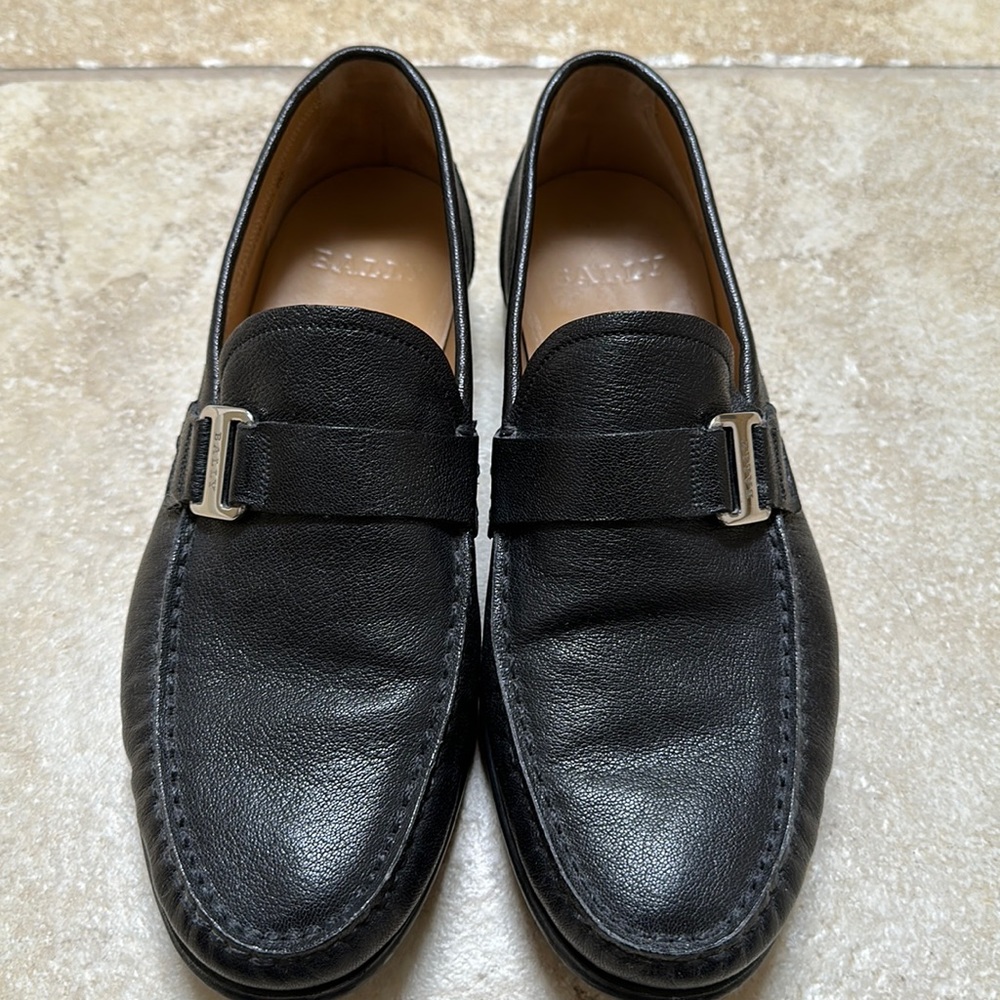 Bally Men’s Loafers - Black Leather - Made in Switzerland